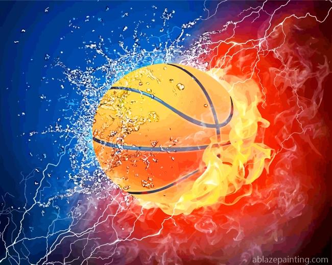 Basket Ball On Fire Paint By Numbers.jpg