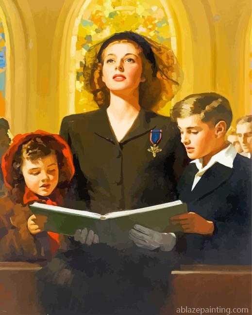 Family In The Church Paint By Numbers.jpg