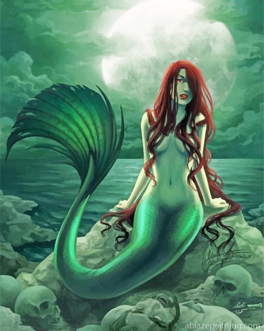 Beautiful Mermaid With Long Hair New Paint By Numbers.jpg