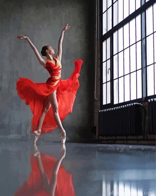 The Ballerina In Red Paint By Numbers.jpg