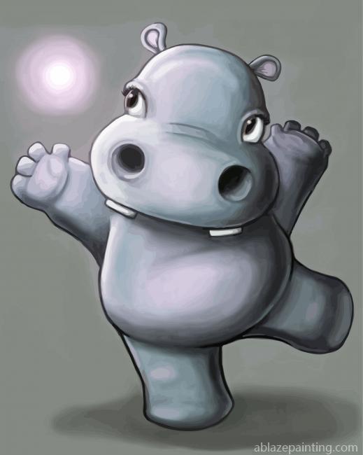 Baby Hippo Animal Paint By Numbers.jpg