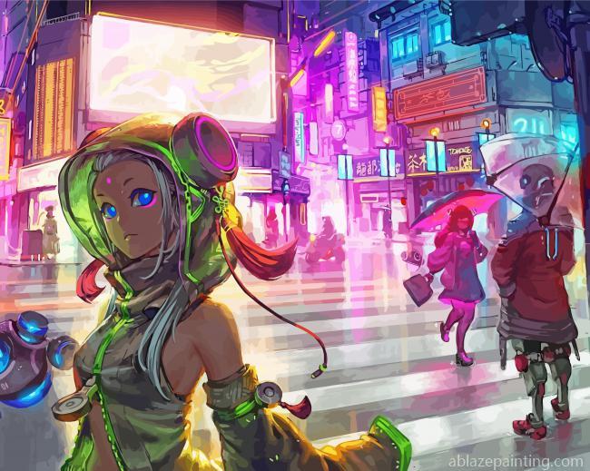 Anime Futuristic Girl Paint By Numbers.jpg