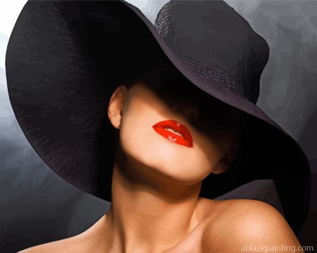 Classy Lady In Hat Paint By Numbers.jpg