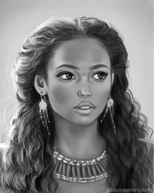 Black And White Gorgeous Woman Paint By Numbers.jpg