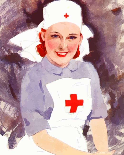 Vintage Red Cross Nurse Paint By Numbers.jpg