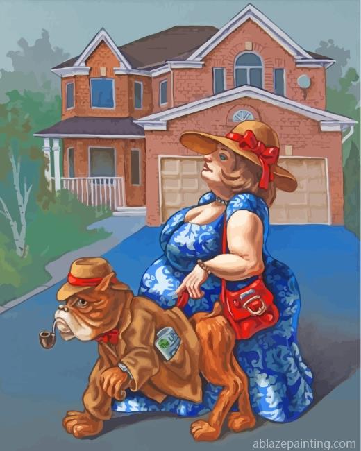 Fat Woman And Dog Paint By Numbers.jpg