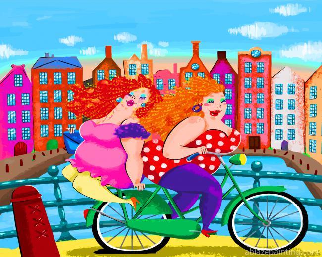 Fat Girls On Bicycle Paint By Numbers.jpg
