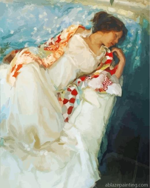 Vintage Lady Sleeping Paint By Numbers.jpg