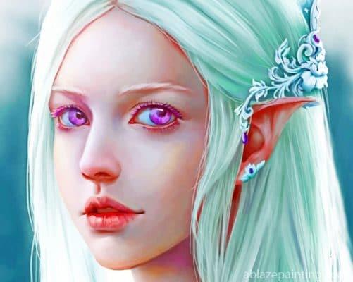 Fantasy Elf With Violet Eyes Paint By Numbers.jpg
