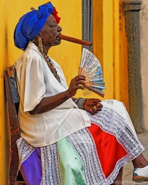 Black Woman Smoking New Paint By Numbers.jpg
