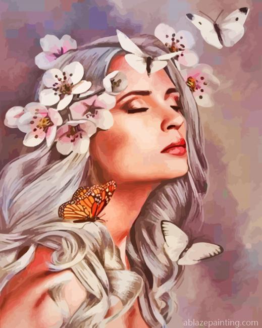 Lady And Butterflies Paint By Numbers.jpg