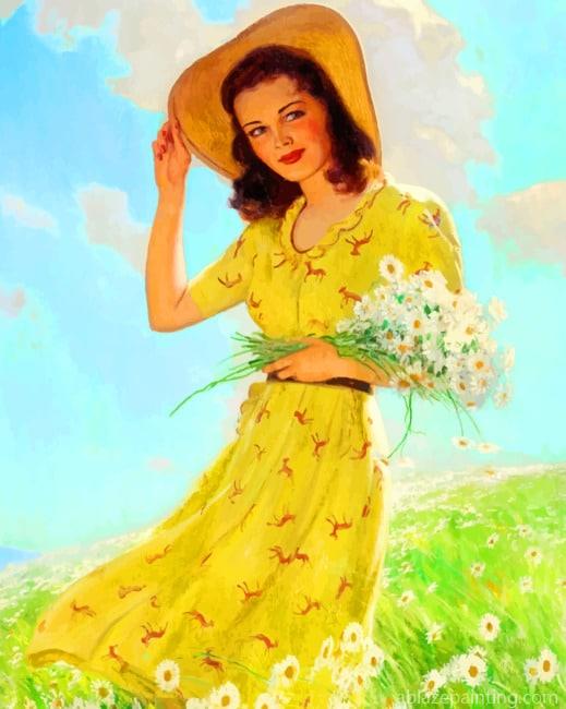 Woman In Yellow Dress New Paint By Numbers.jpg