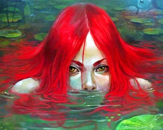 Mysterious Redhead Woman In The Water New Paint By Numbers.jpg
