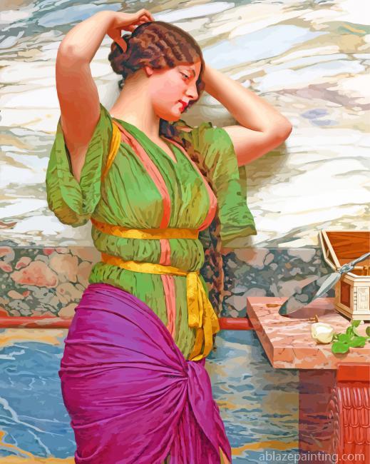 A Fair Reflection By John William Godward Paint By Numbers.jpg