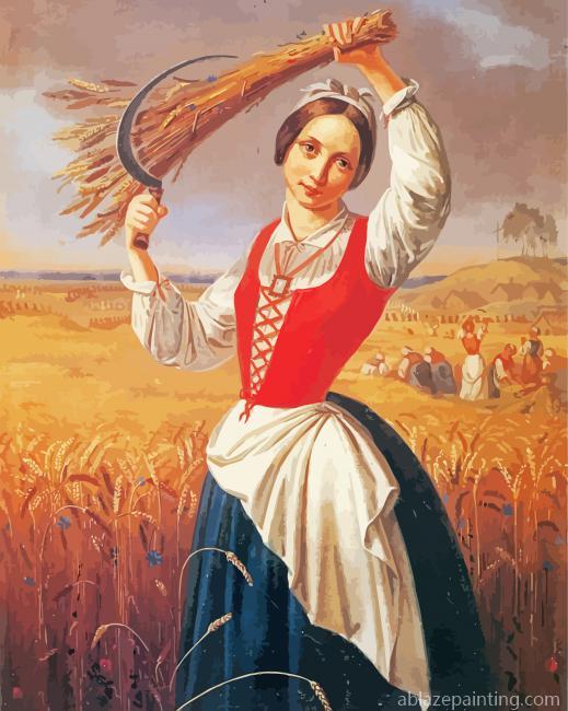 Lithuanian Harvest Woman Paint By Numbers.jpg
