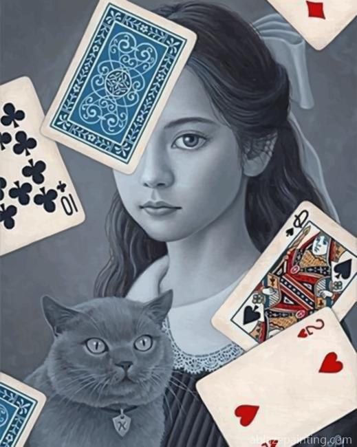Cards Woman And Cat Paint By Numbers.jpg