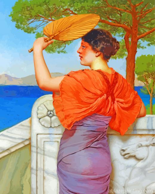 On The Balcony William Godward Paint By Numbers.jpg