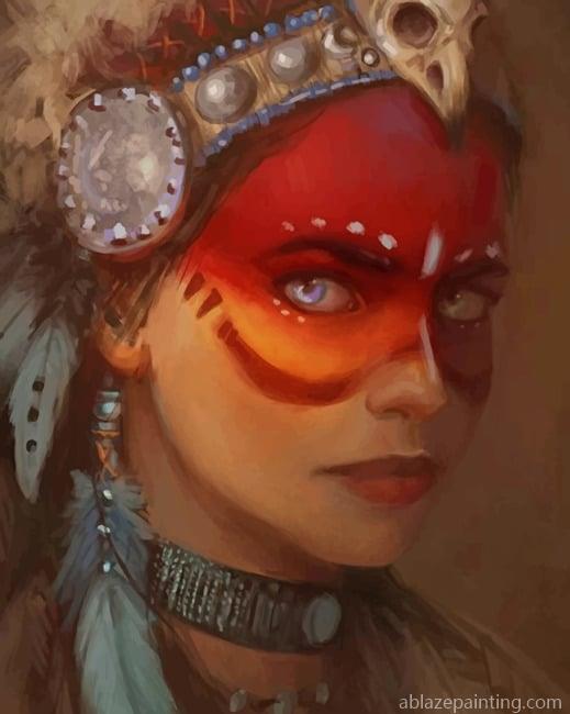 Native American Lady New Paint By Numbers.jpg