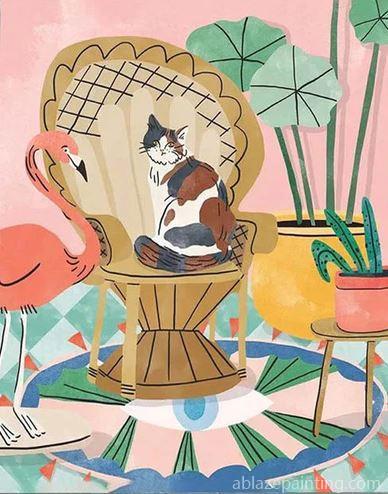 Cat And Flamingo Paint By Numbers.jpg