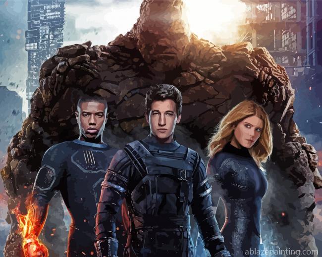Fantastic Four Marvel Movie Characters Paint By Numbers.jpg