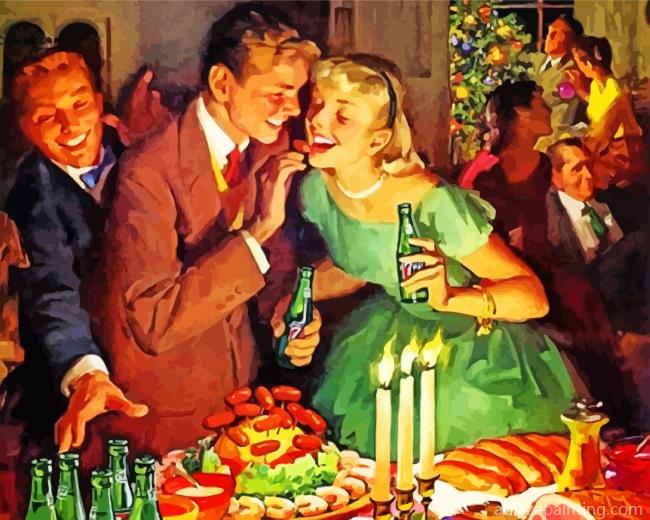 Vintage Christmas Dinner Party Paint By Numbers.jpg