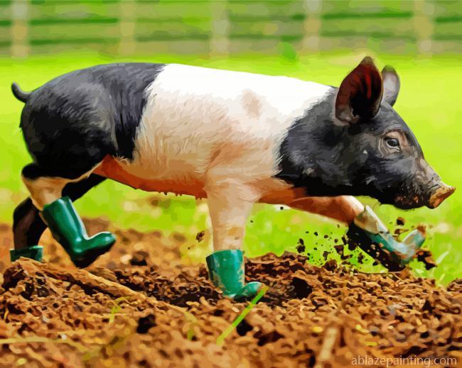 Aesthetic Pig Wearing Boots Paint By Numbers.jpg