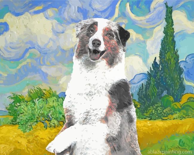 Aussie Dog Van Gogh Art Paint By Numbers.jpg