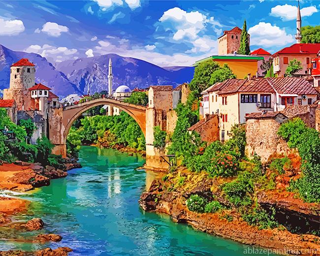 Mostar Bridge Bosnia Paint By Numbers.jpg