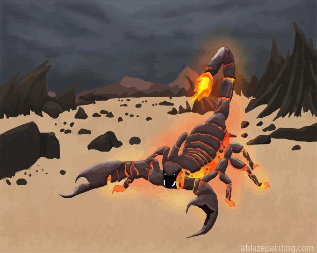 Fantasy Fire Scorpion Paint By Numbers.jpg