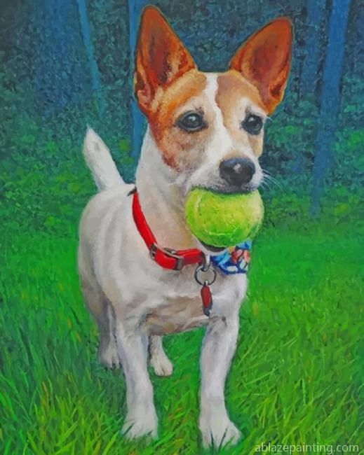 Jack Russell Carrying A Ball Paint By Numbers.jpg