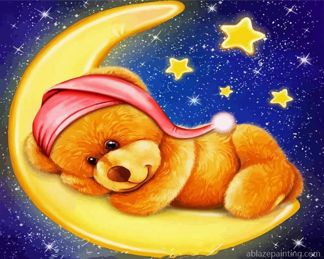 Teddy Bear On Moon Paint By Numbers.jpg