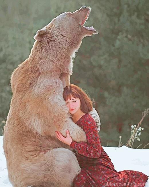 Girl Hugging Big Bear New Paint By Numbers.jpg