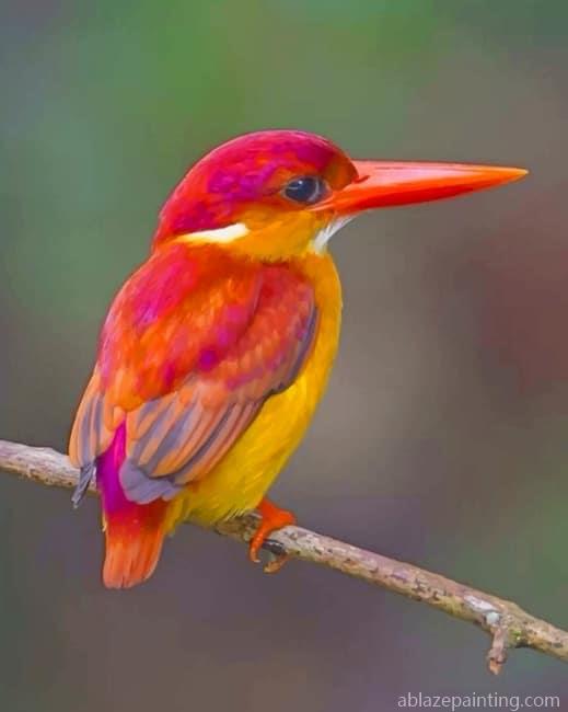 Rufous Backed Kingfisher Bird New Paint By Numbers.jpg