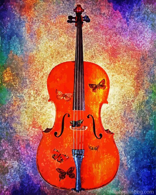 Cello With Butterflies Paint By Numbers.jpg