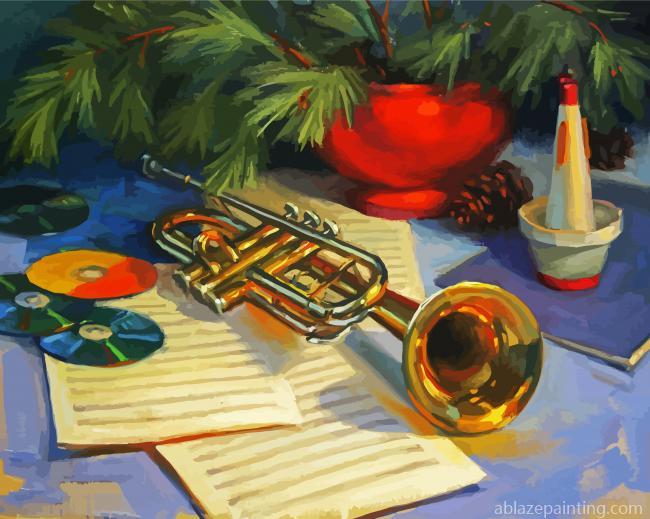 Trumpet Musical Instrument Paint By Numbers.jpg