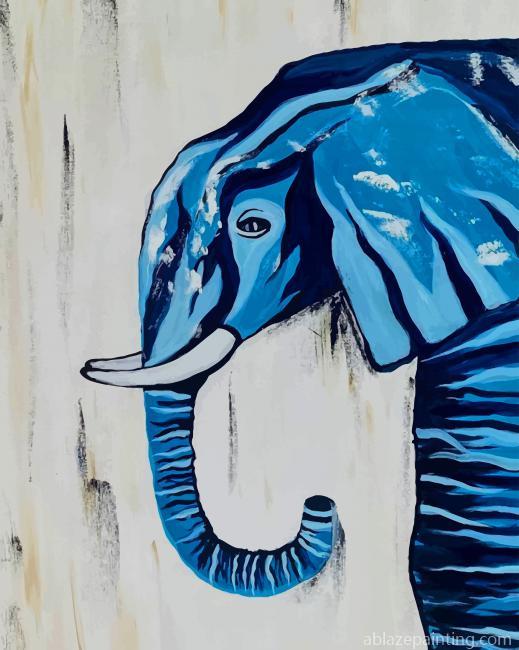 Abstract Blue Elephant New Paint By Numbers.jpg