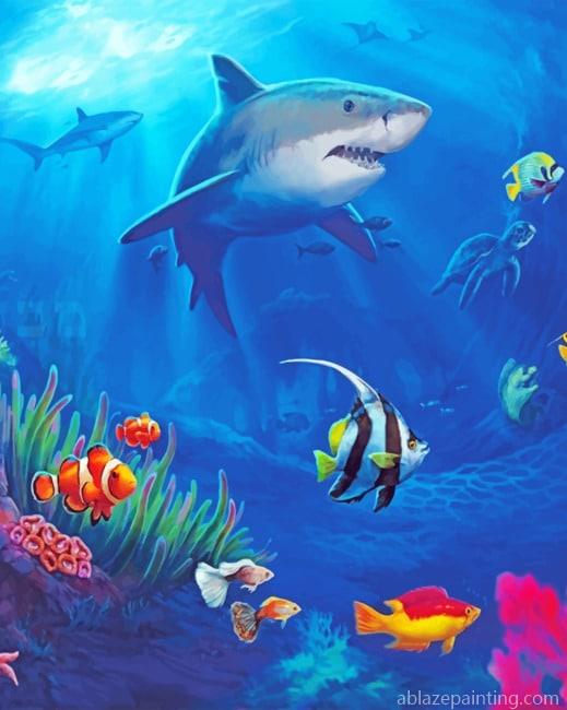 Big Great Shark Fishes Paint By Numbers.jpg