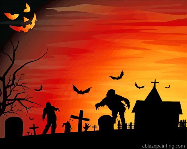 The Dead Zombies In Graveyard Paint By Numbers.jpg