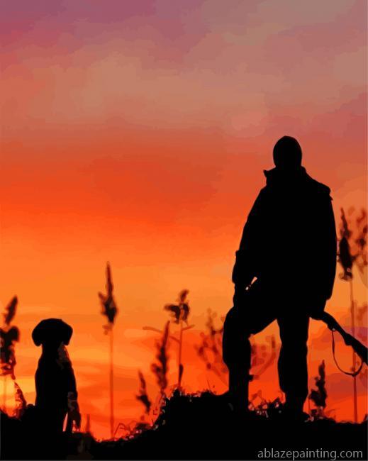 Hunter And Dog Silhouette Paint By Numbers.jpg