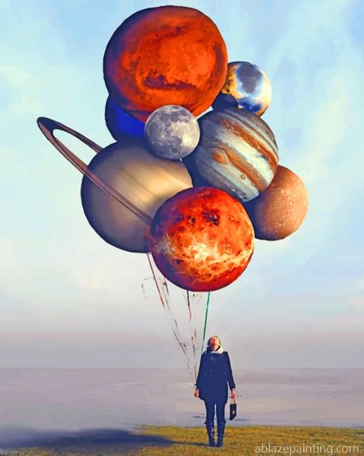Girl Holding Balloons Planets Arts Paint By Numbers.jpg