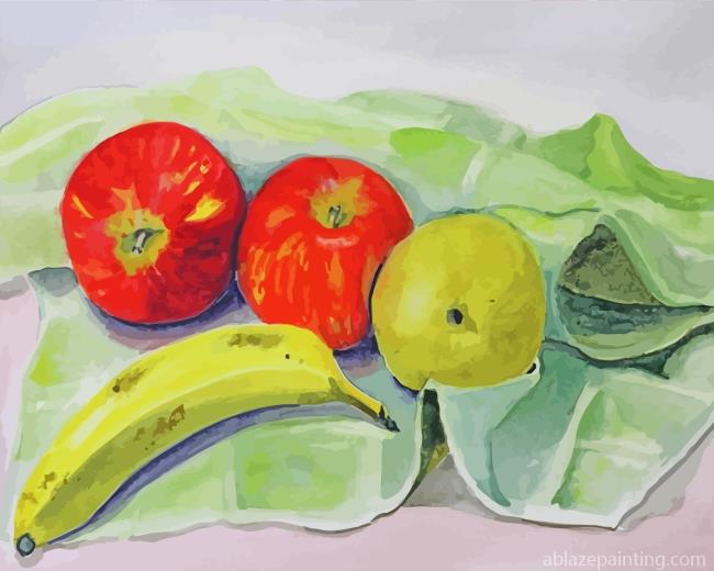 Apples And Banana Fruits Paint By Numbers.jpg