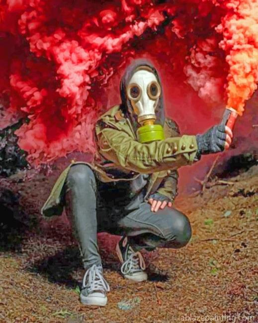 Gas Mask With Smoke Bomb Paint By Numbers.jpg
