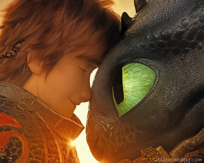 Hiccup And His Dragon Cartoons Paint By Numbers.jpg