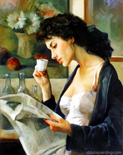 Woman Drinking Coffee Paint By Numbers.jpg