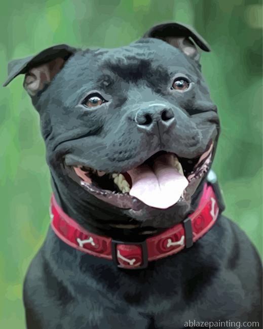 Cute Staffordshire Bull Terrier Smiling Paint By Numbers.jpg