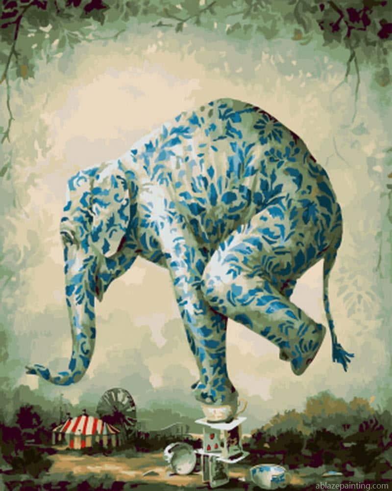 Circus Elephant Animals Paint By Numbers.jpg