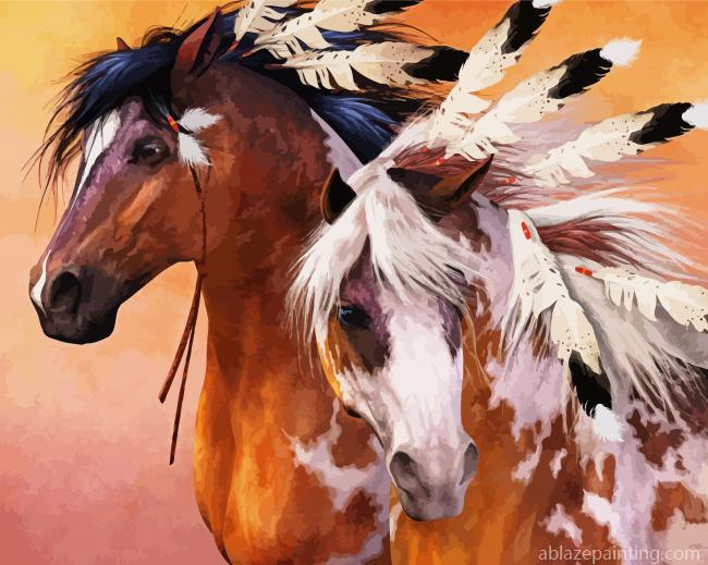 Beautiful Natives Horses Paint By Numbers.jpg
