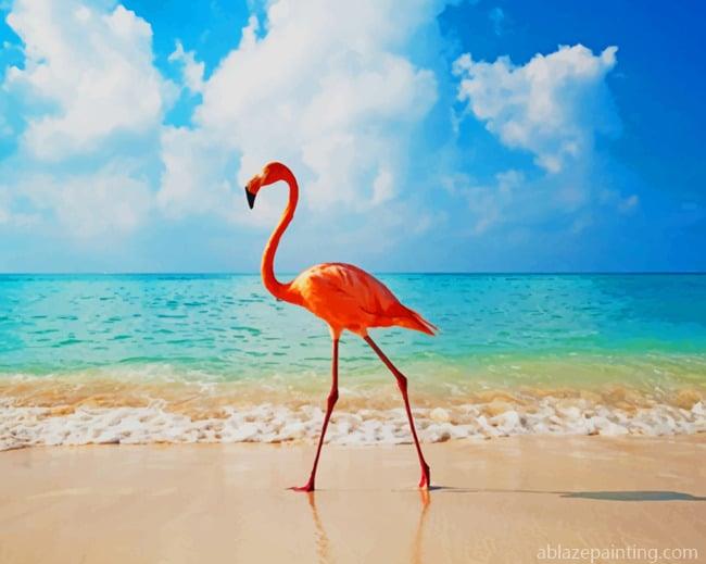 A Flamingo At The Beach New Paint By Numbers.jpg
