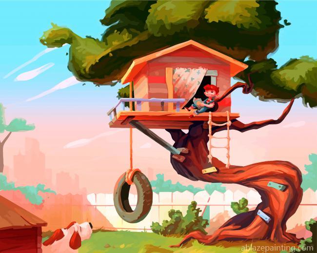 Kid In Tree House Paint By Numbers.jpg