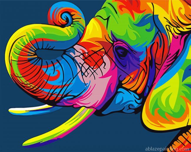 Colorful Elephant Head Paint By Numbers.jpg